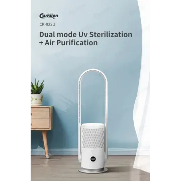 Carkiien Air Purification Bladeless fan  Hepa Filter 9 Speeds  Apps Control  DC Motor  Super Cooling Mode Noice Cancellation Auto Rotate 80°