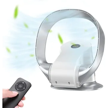 2024 New Version Carkiien Bladeless Fan Smart Cooling Wall Mount and Floor Standing SILVER