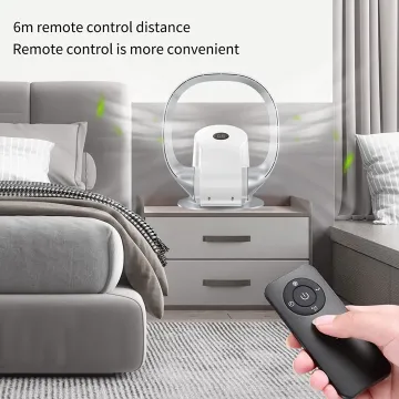 2024 New Version Carkiien Bladeless Fan Smart Cooling Wall Mount and Floor Standing SILVER